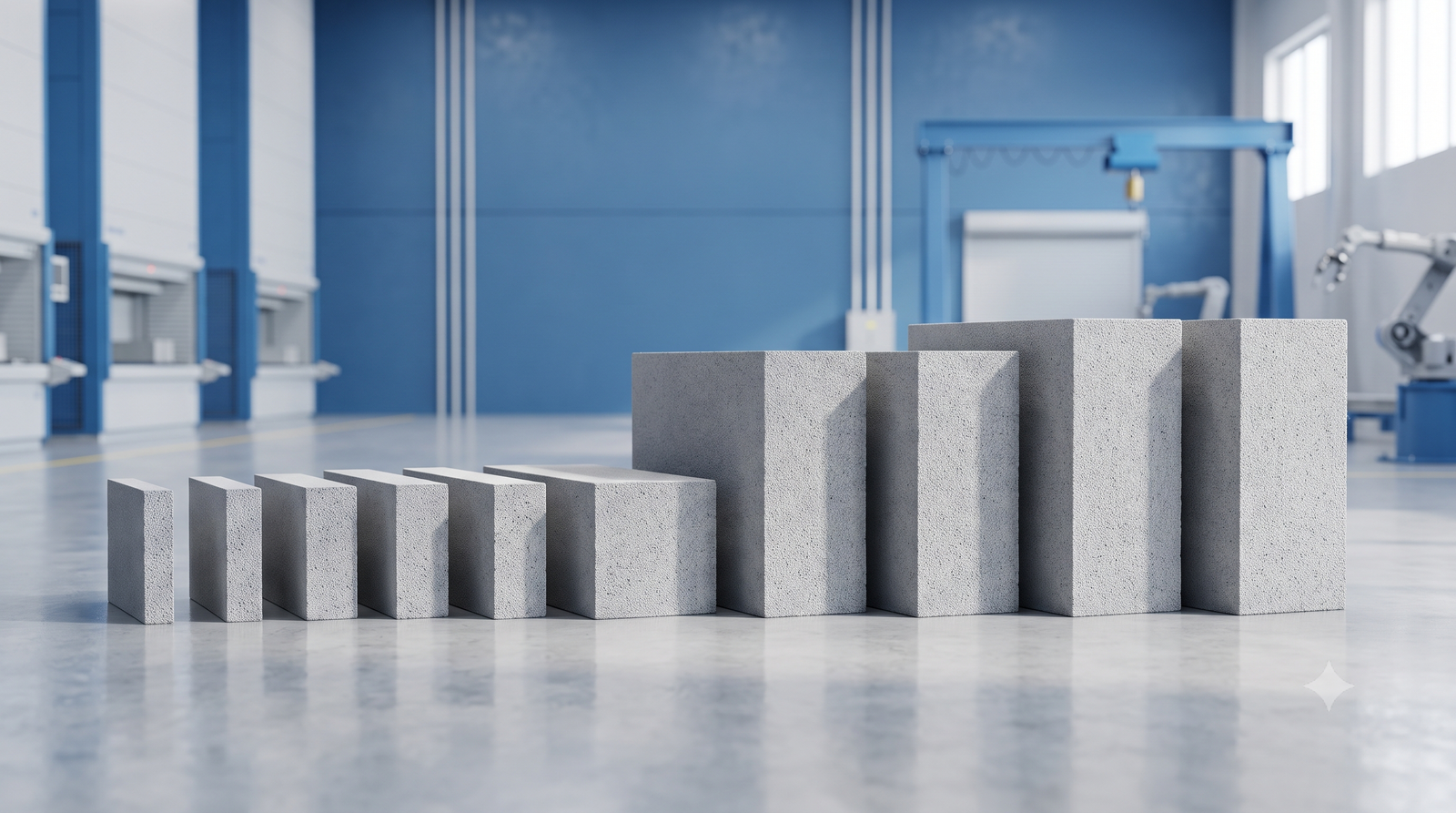 AAC Block Thicknesses Lineup